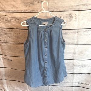 Banana Republic, small,button up,sleeveless top